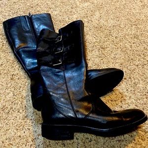 Ecco tall black leather boots